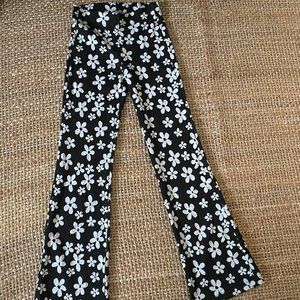 Urban Outfitters Black and White Flower Flare